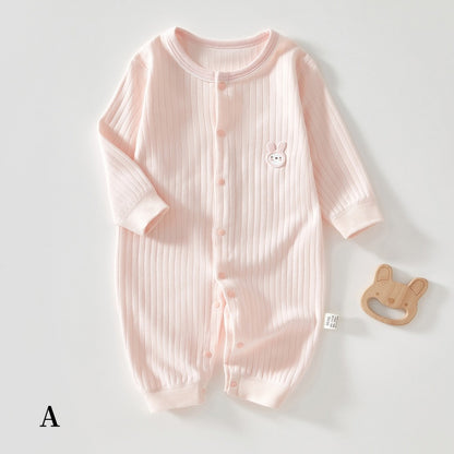 【BABY】北欧風うさぎアップリケ綿カバーオールSK104411