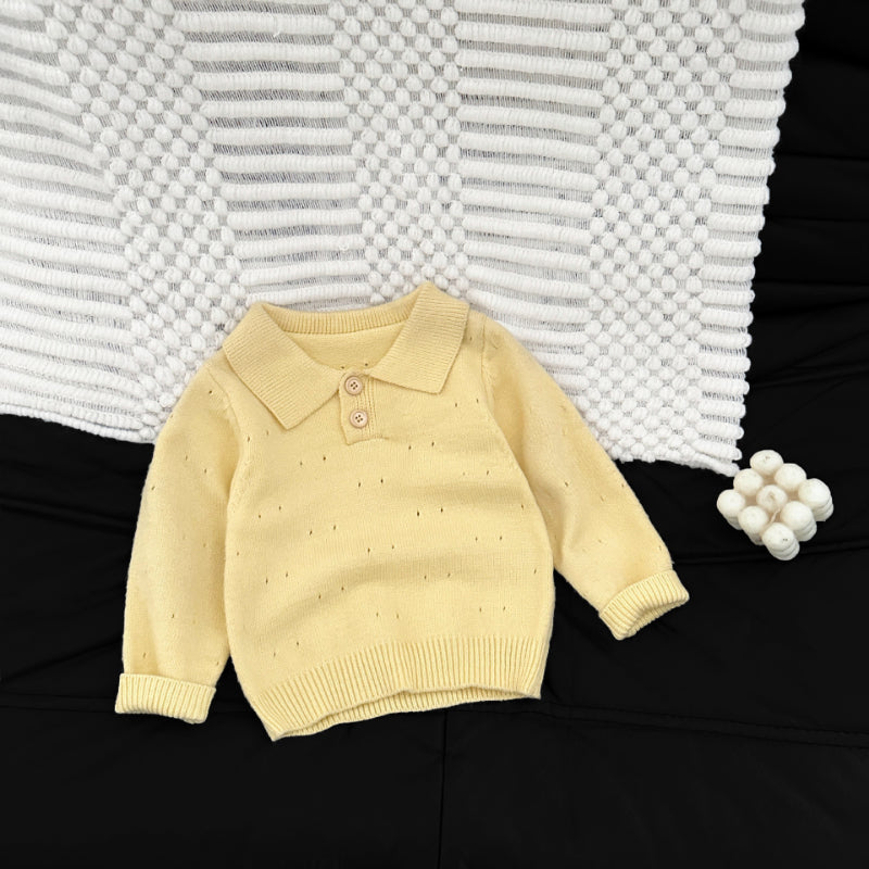 【BABY&KID】冬新作おしゃれ透かし編みニットSK103016