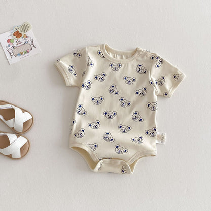 【BABY】夏新作  総柄カートゥーンロンパース、サロペット、ＴシャツSK061602