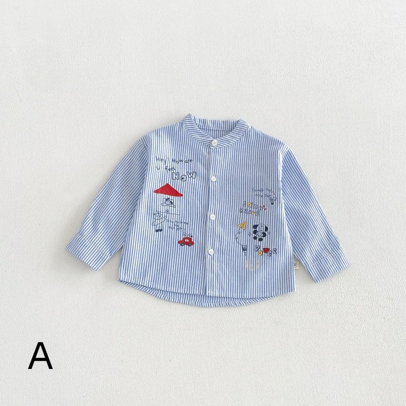 【BABY&KID】カートゥーンプリントシャツ、カジュアルパンツSK107216