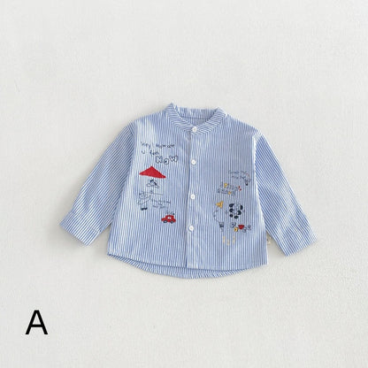 【BABY&KID】カートゥーンプリントシャツ、カジュアルパンツSK107216