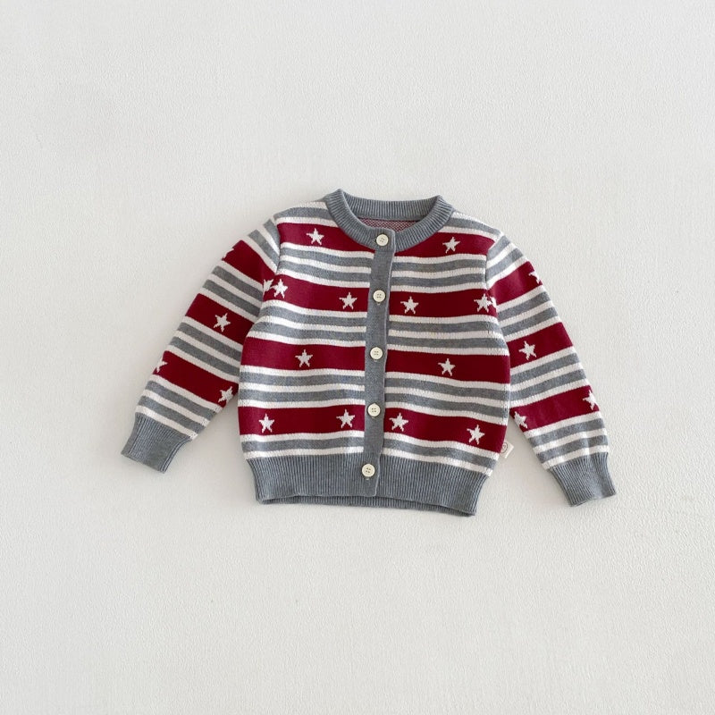 【BABY&KID】ボーダーニットカーディガンSK106606