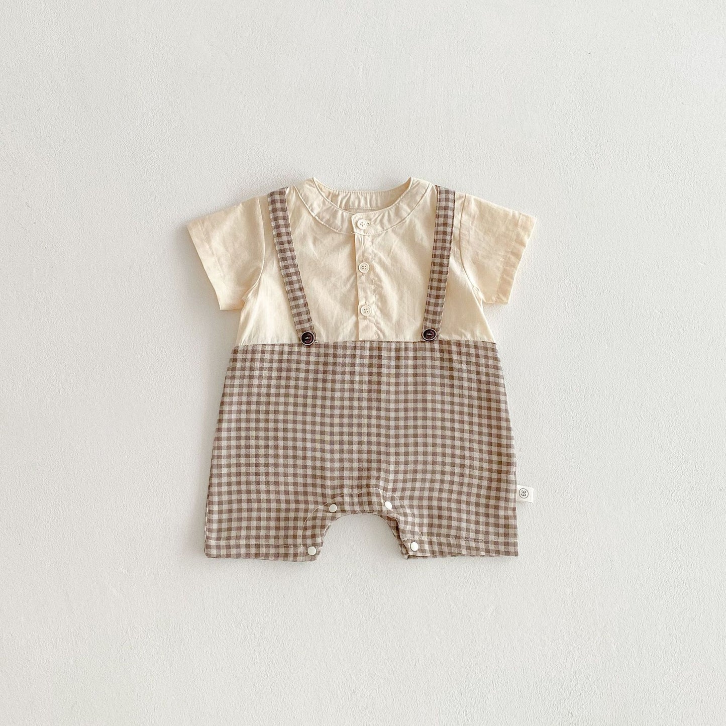 【BABY】夏新作 プリンスチェックロンパース、オールインワンSK062328
