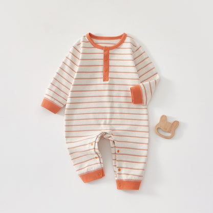 【BABY】北欧風レトロボーダーカバーオールSK102626