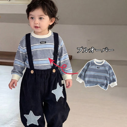 【BABY&KID】星柄サロペット、ボーダートレーナーSK107017