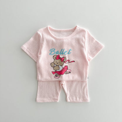 【BABY】夏新作 キャンディカラープリントセットアップSK081718