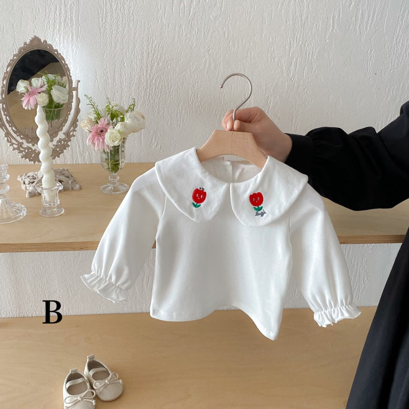 【BABY】襟付き刺繍長袖TシャツSK092314