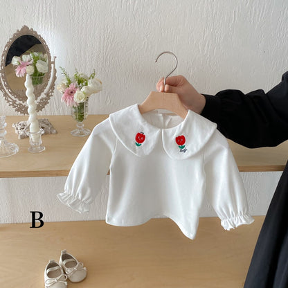 【BABY】襟付き刺繍長袖TシャツSK092314