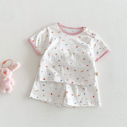 【BABY&KID】夏新作 総柄セットアップSK105115
