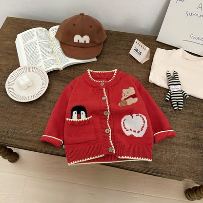 【BABY&KID】くまさんニットカーディガンSK104127