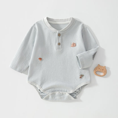 【BABY】刺繍ひじ当てロンパースSK107514