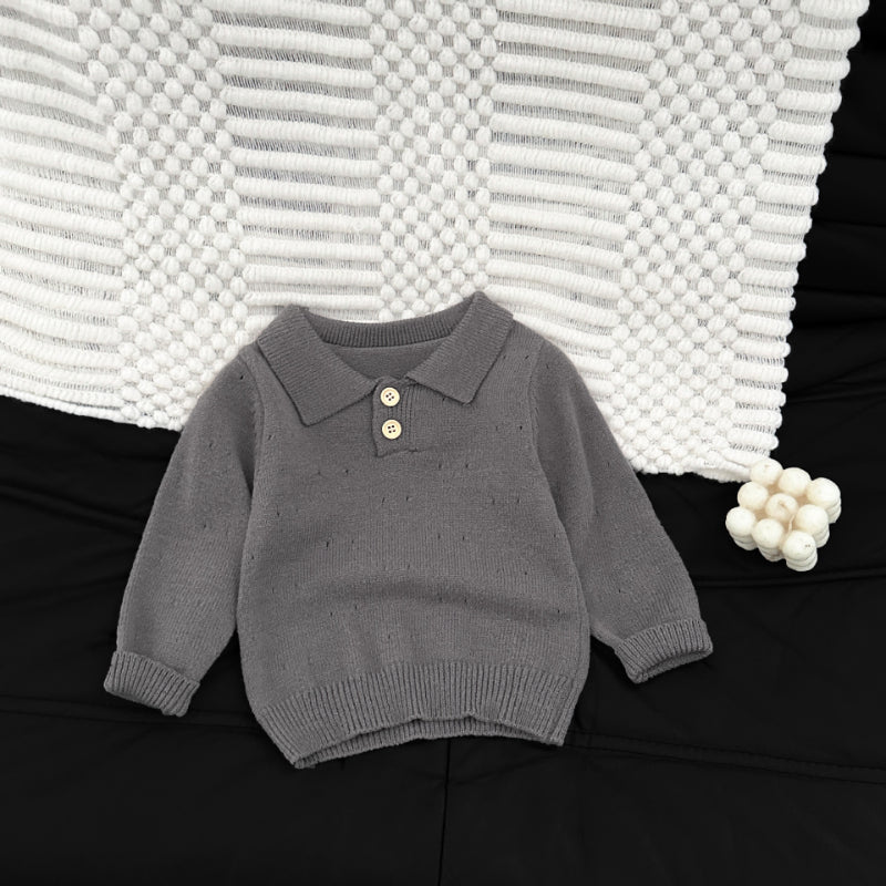 【BABY&KID】冬新作おしゃれ透かし編みニットSK103016