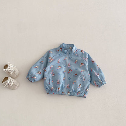 【BABY&KID】総柄わんちゃんジップパーカーSK104315