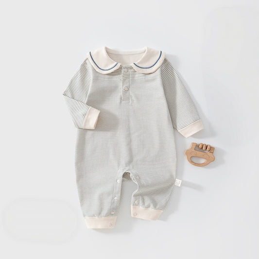 【BABY】北欧風ボーダーカバーオールSK107104