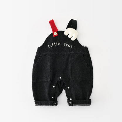 【BABY&KID】刺繍サロペットカバーオール、星柄長袖トップスSK107816