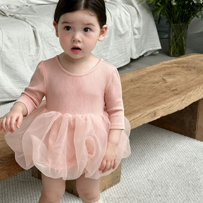 【BABY】チュールニットロンパースワンピースSK107412