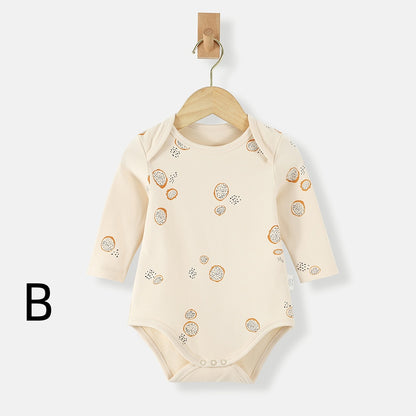 【BABY&KID】北欧風 長袖コットンロンパースSK012507