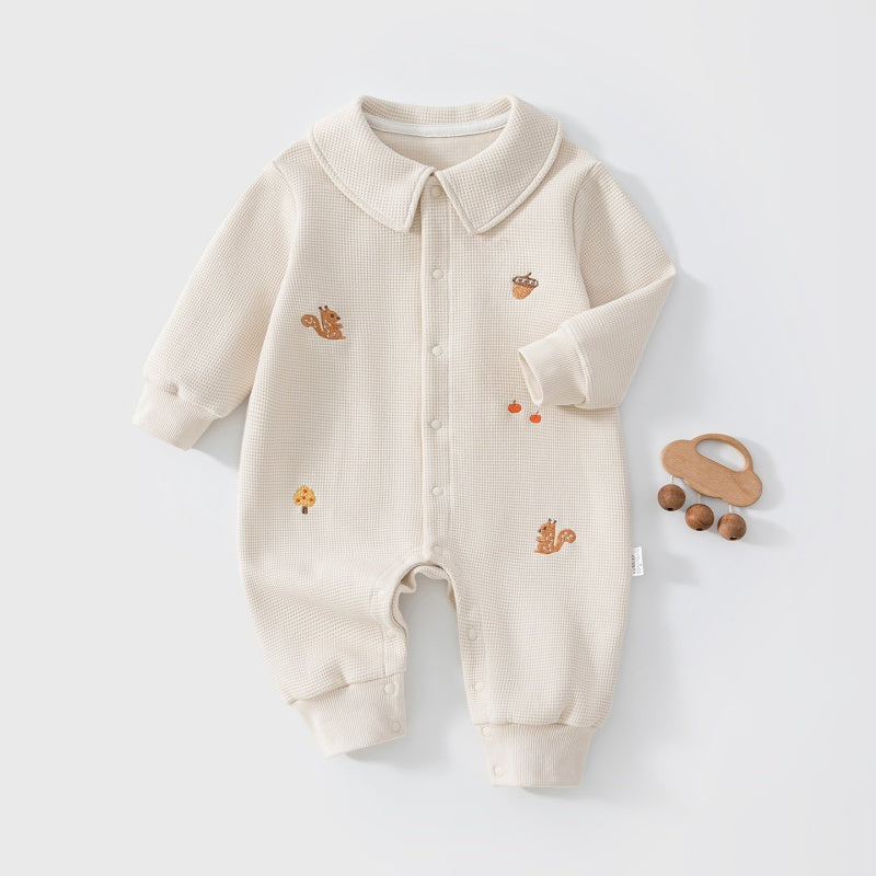 【BABY】ワッフル刺繍カバーオールSK107524