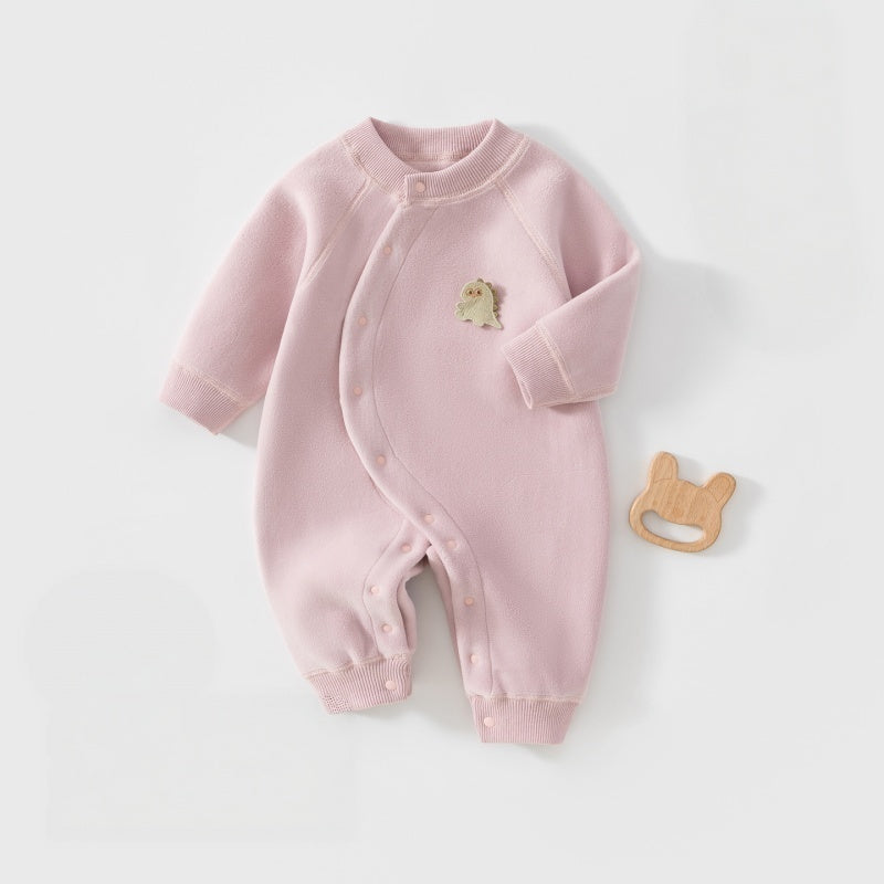 【BABY】北欧風恐竜ワッペンフリースカバーオールSK108415
