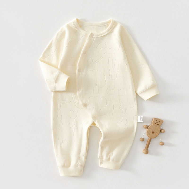 【BABY】北欧風ジャカード前開きカバーオールSK102624