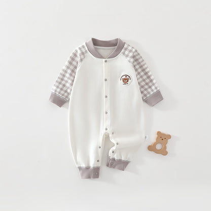 【BABY】チェック長袖カバーオールSK106711