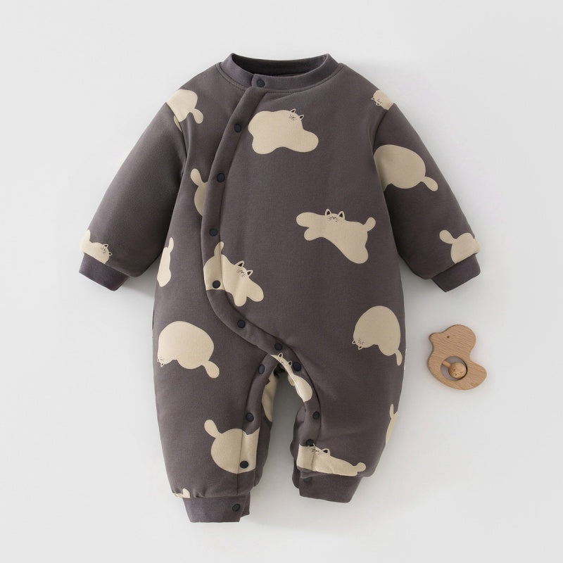 [BABY] New Winter Cat Quilted Coverall SK108216