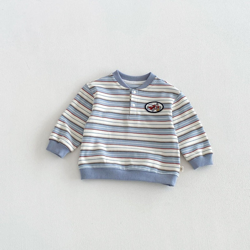 【BABY&KID】ボーダーワッペン長袖TシャツSK106607