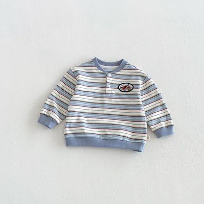 【BABY&KID】ボーダーワッペン長袖TシャツSK106607