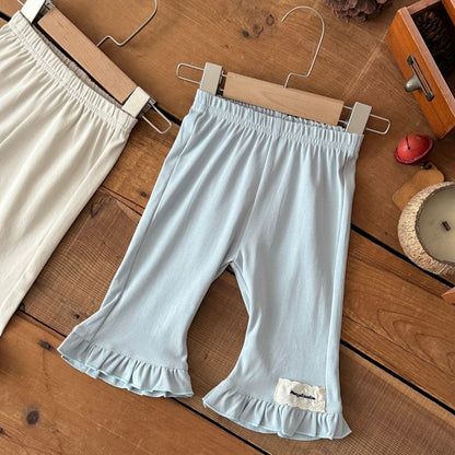 【BABY】夏新作フリル刺繍ロゴパンツSK106009