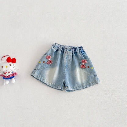 【BABY】夏新作韓国風蝶結びブラウス、蝶結びショートパンツSK104810