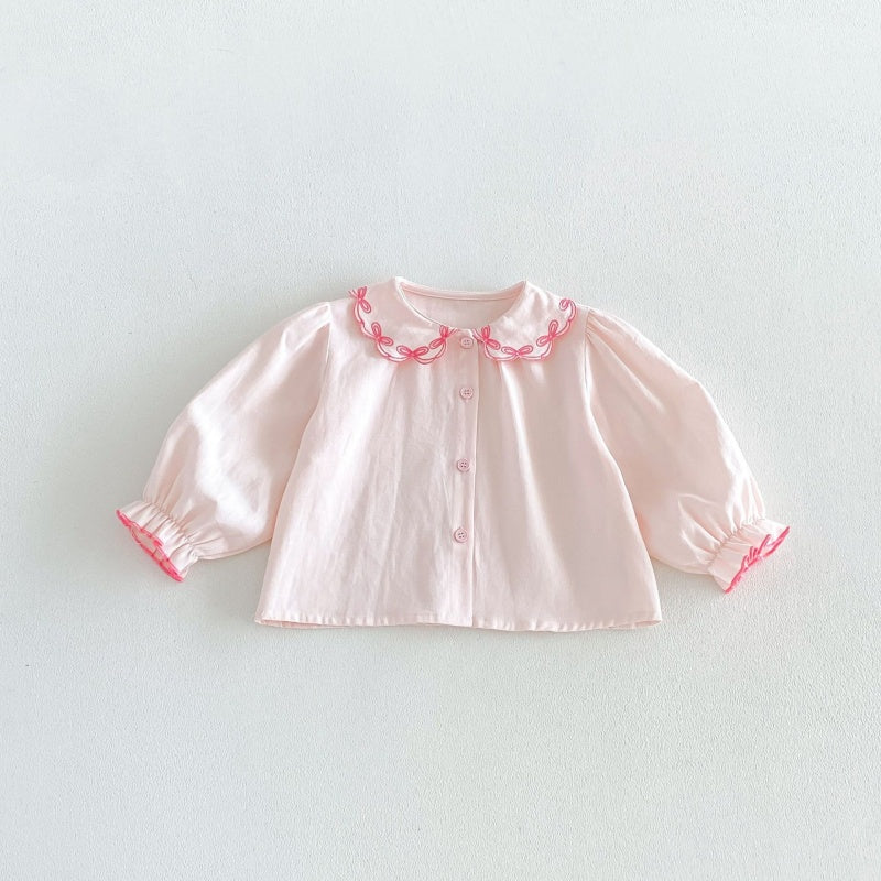 【BABY&KID】無地丸襟シャツSK107207