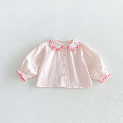 【BABY&KID】無地丸襟シャツSK107207