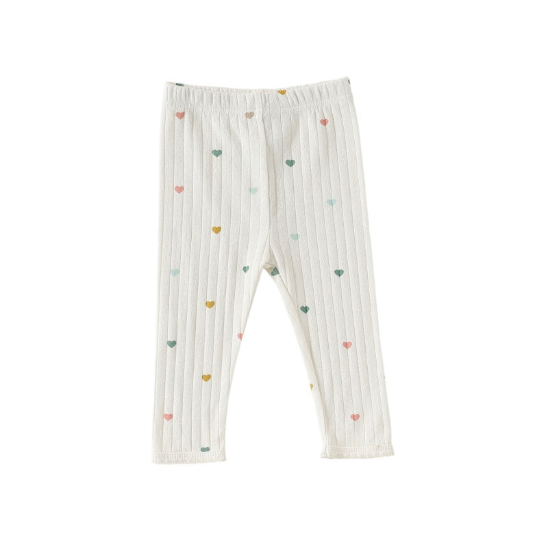【BABY】北欧風カラフルハートロンパース、レギンスSK107119
