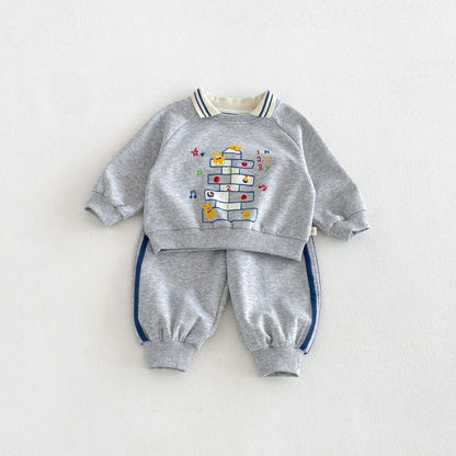 【BABY&KID】カートゥーン襟付きセットアップSK107202