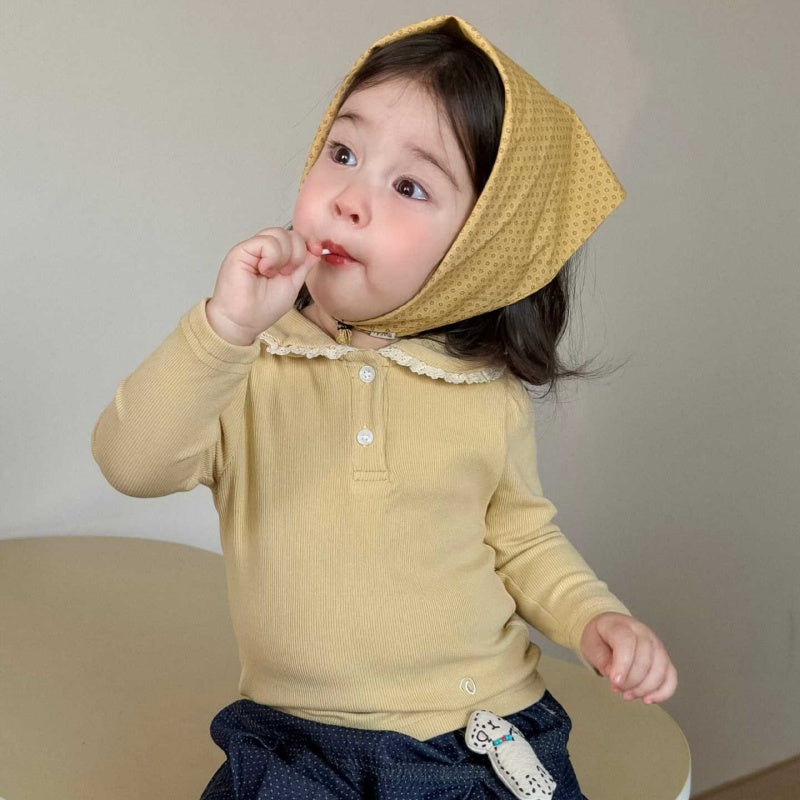 【BABY&KID】カラフル小花ニットカーディガン、丸襟長袖、ドットデニムパンツSK104004