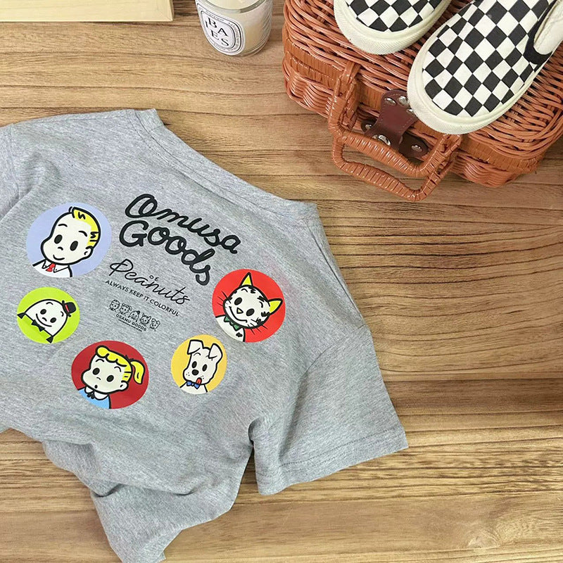 【BABY&KID】夏新作 カートゥーンプリントTシャツSK080801