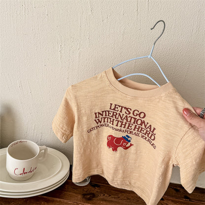 【BABY&KID】夏新作 ゾウさんプリントTシャツSK091610