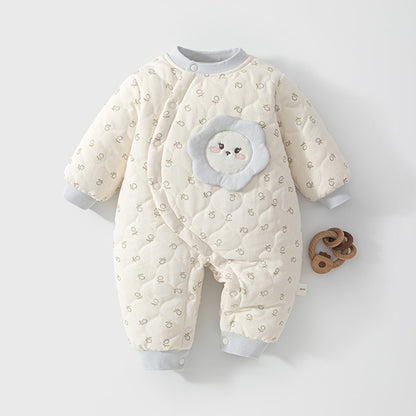 [BABY] New Winter Collection Cartoon All-Over Print Quilted Coverall SK108214