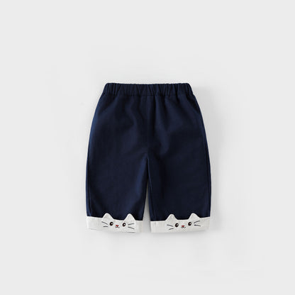 【BABY&KID】可愛い猫アウター、パンツSK100318
