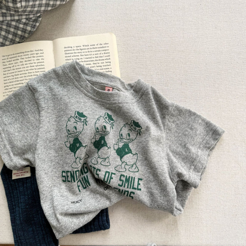 【BABY&KID】夏新作 可愛いカジュアルクルーネックTシャツSK010217