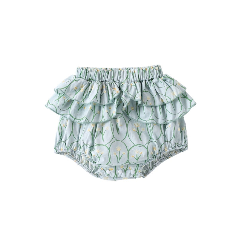 【BABY】夏新作 北欧風 さくらんぼキャミソール、花柄ブルマSK091310