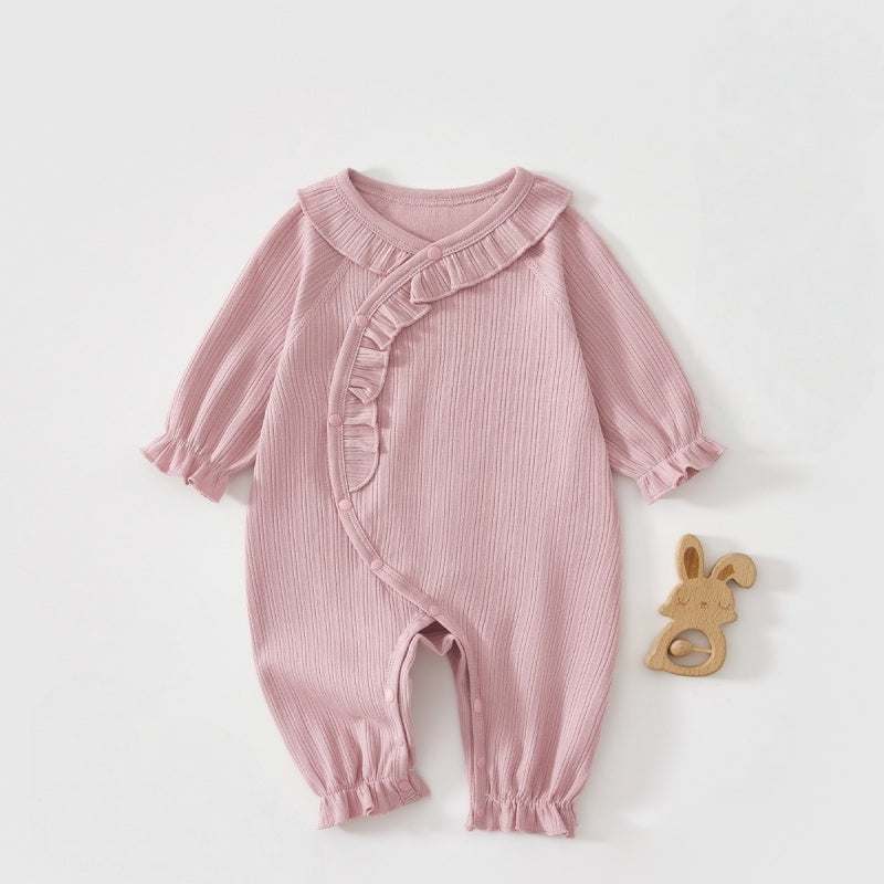 【BABY】北欧風フリルやわらかカバーオールSK102611