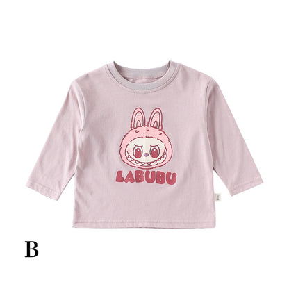 【BABY&KID】北欧風カートゥーンプリントTシャツ、無地パンツSK101332