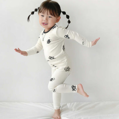 【BABY】スカル総柄ロンパース、セットアップSK101713