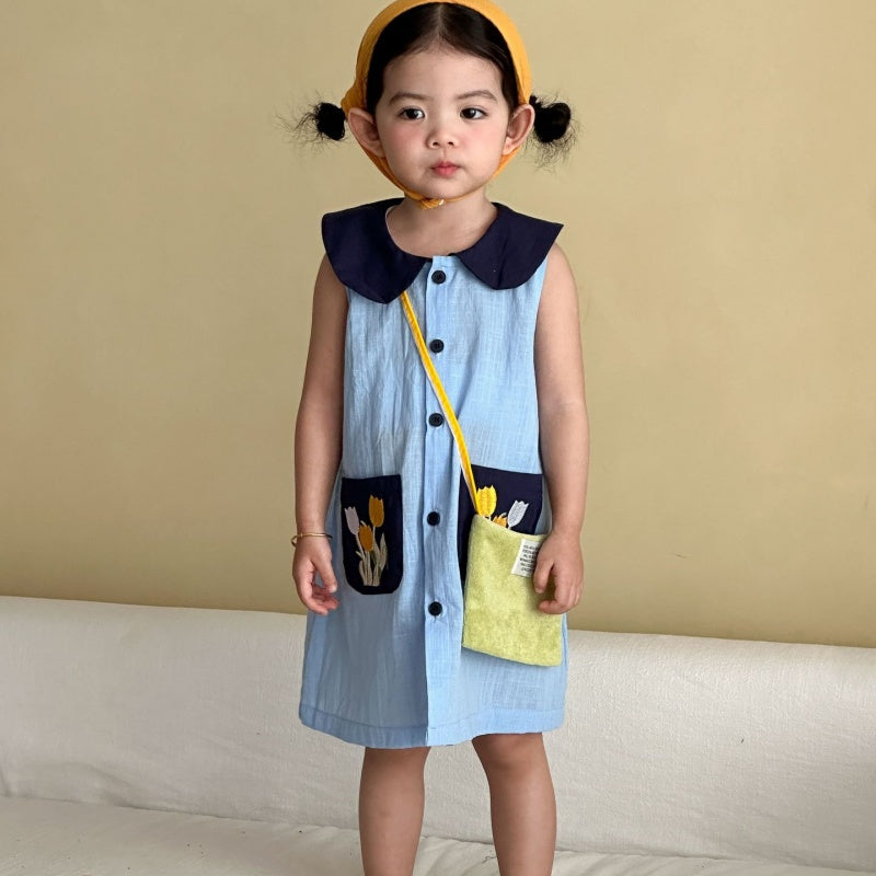 【BABY&KID】夏新作フラワー刺繍セットアップ、ワンピースSK104721