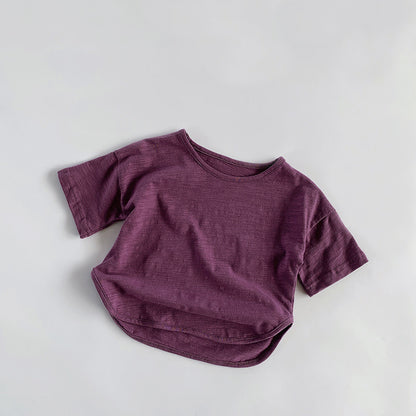 【BABY&KID】夏新作 無地コットンTシャツSK080804