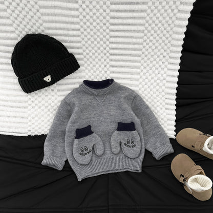 【BABY&KID】冬新作おててモチーフニットSK103017