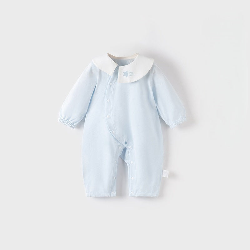 【BABY】北欧風ラウンドネックジャカードカバーオールSK104414