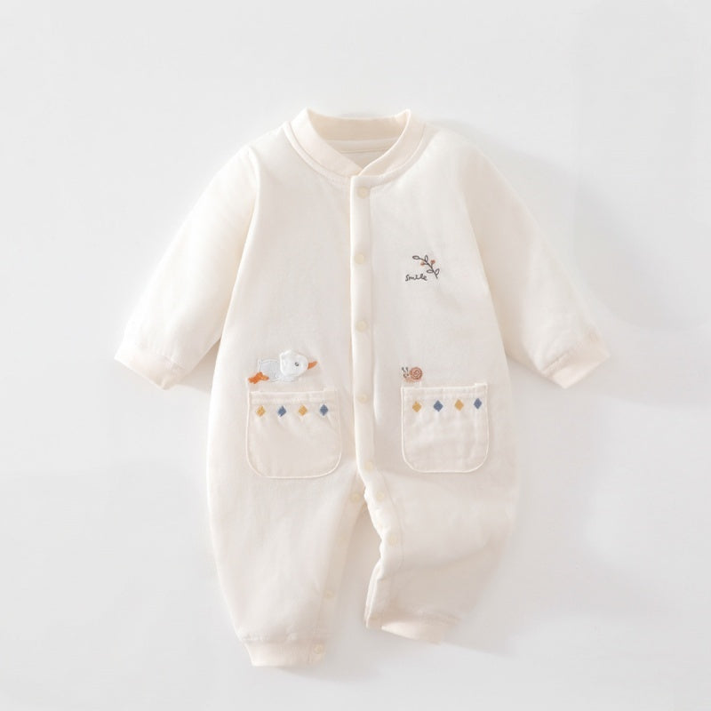 【BABY】Winter New Arrival Embroidered Quilted Coverall SK108210