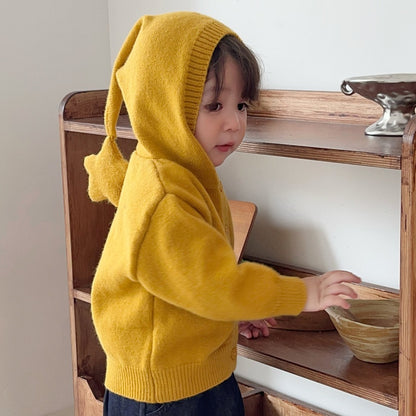 【BABY&KID】冬新作星柄とんがり帽子ニットカーディガンSK107701